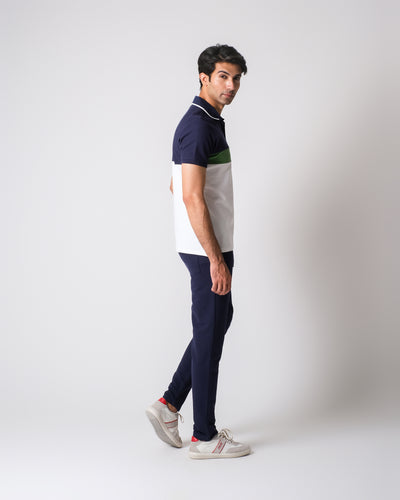 Men Panel Polo Tee