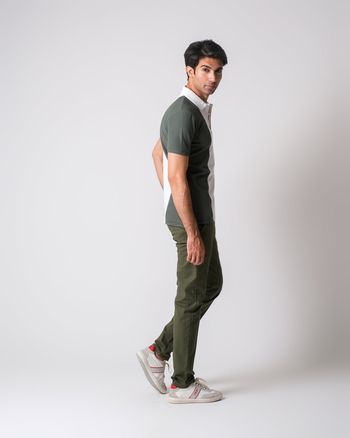 Men Contrast Panel Polo Tee - Engine - Buy Now