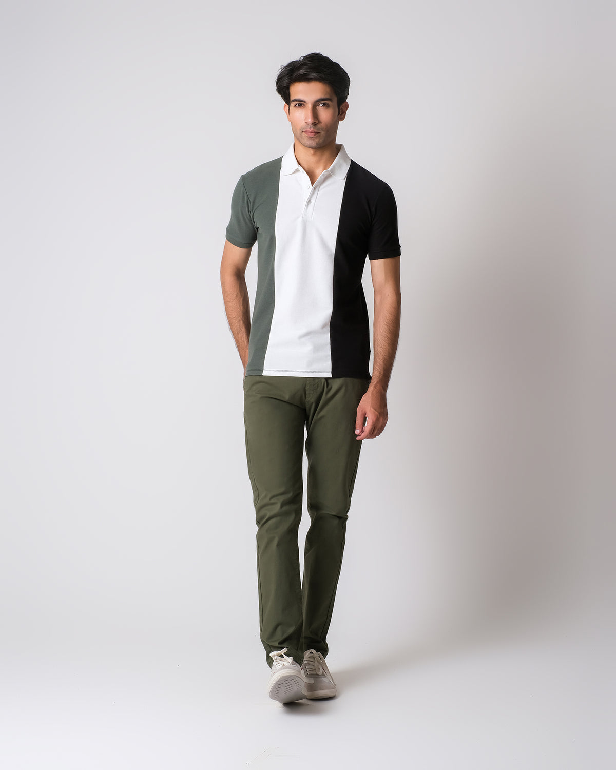 Men Contrast Panel Polo Tee - Engine - Buy Now