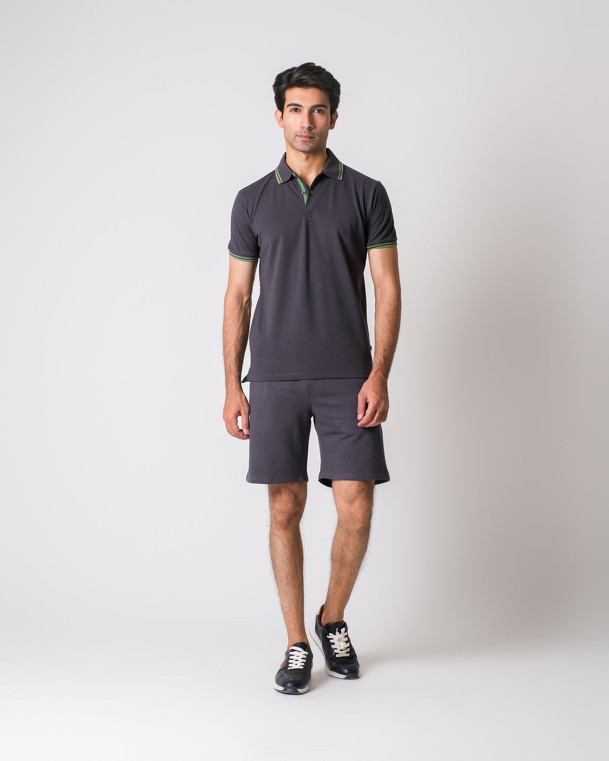 Men Solid Knitted Polo Tee - Engine - Buy Now