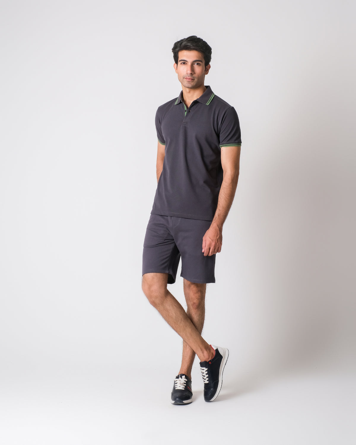 Men Solid Knitted Polo Tee - Engine - Buy Now