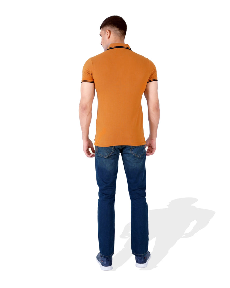 Men Solid Knitted Polo Tee - Engine - Buy Now