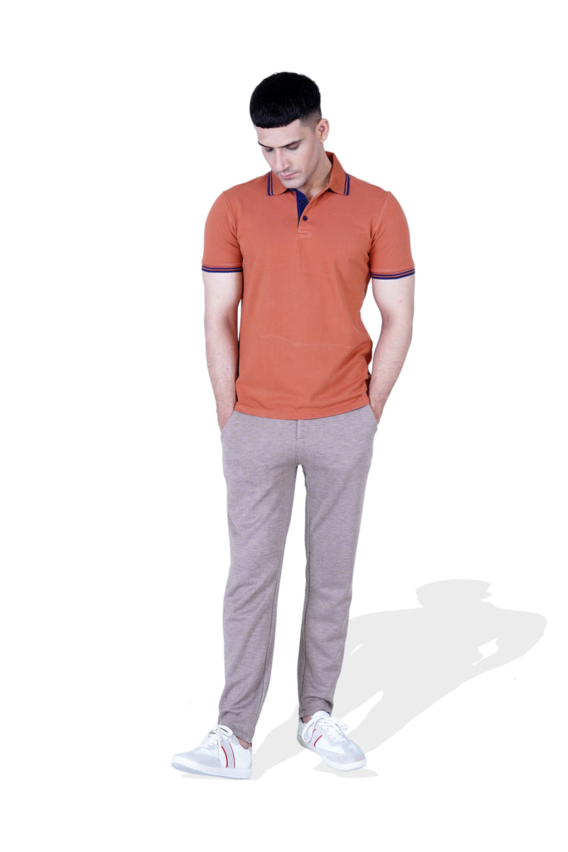 Men Solid Knitted Polo Tee - Engine - Buy Now