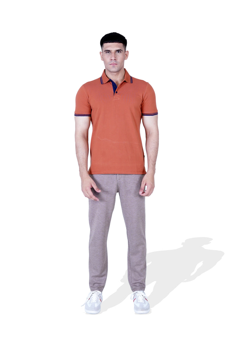 Men Solid Knitted Polo Tee - Engine - Buy Now