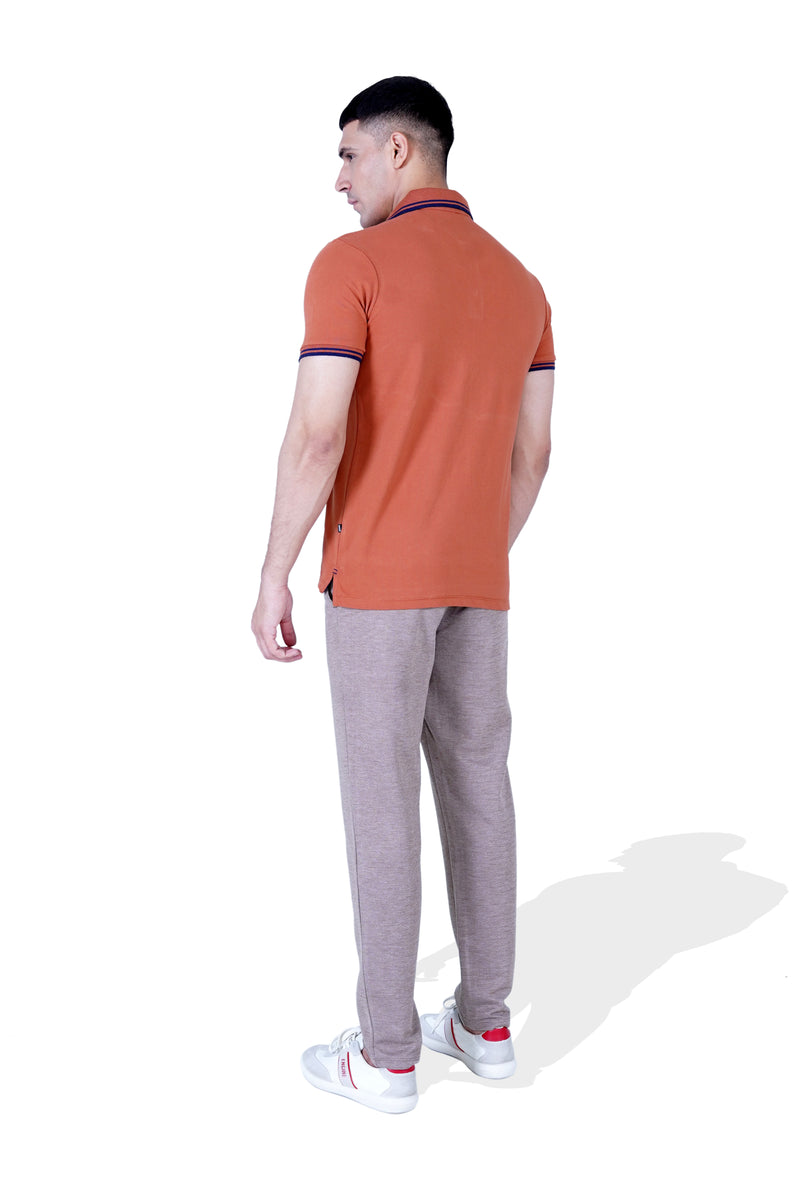 Men Solid Knitted Polo Tee - Engine - Buy Now