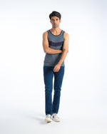 Men Sleeveless Panel Knit Vest - Engine - Buy Now