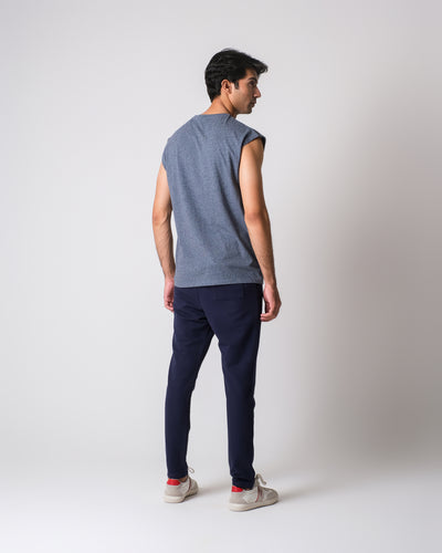 Men Sleeveless Graphic Knit Top