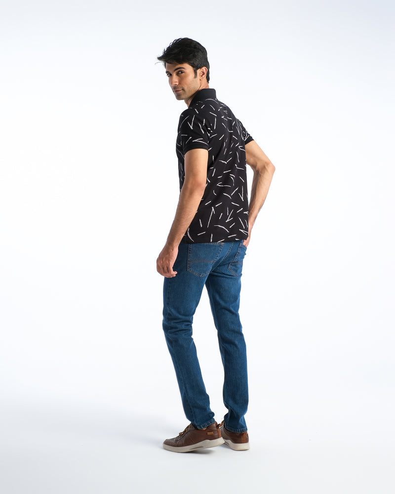 Men Printed Polo Tee - Engine - Buy Now