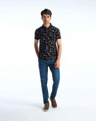 Men Printed Polo Tee