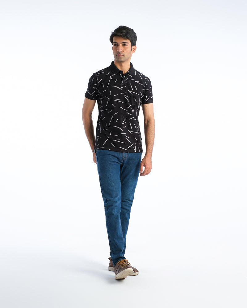 Men Printed Polo Tee - Engine - Buy Now