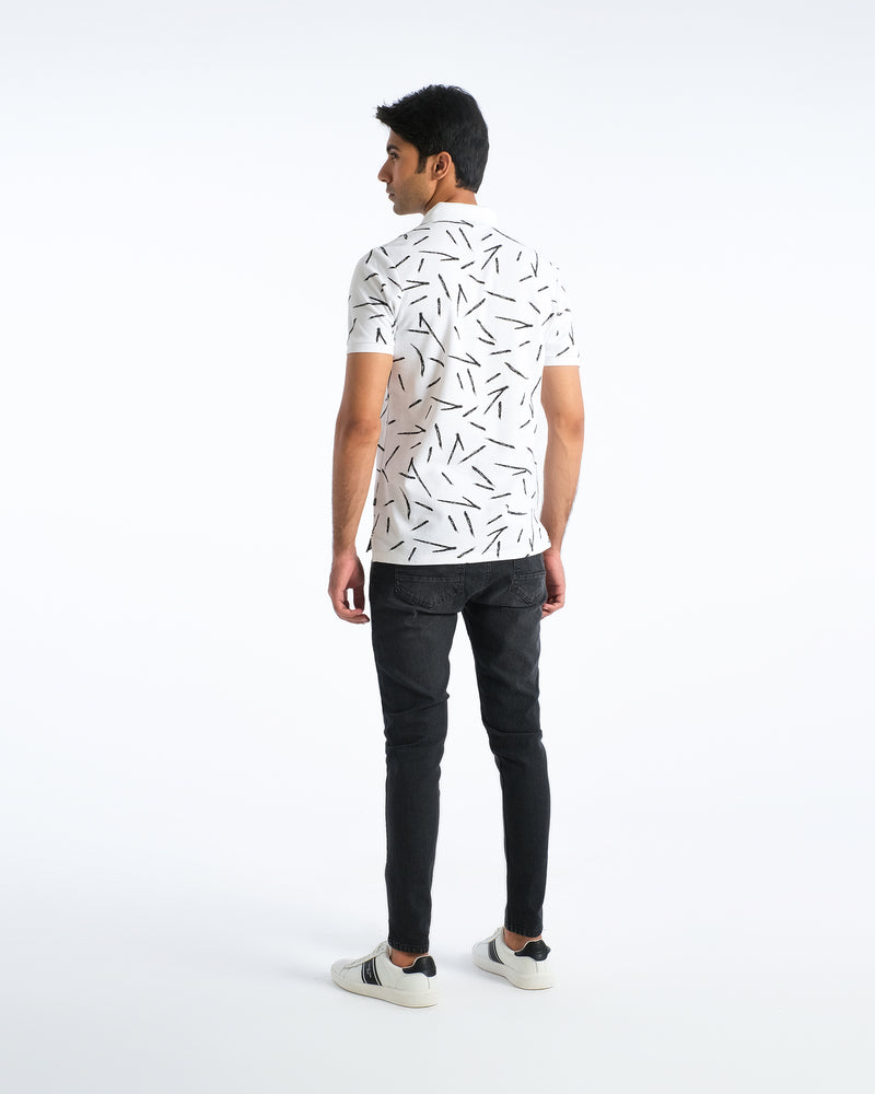 Men Printed Polo Tee - Engine - Buy Now