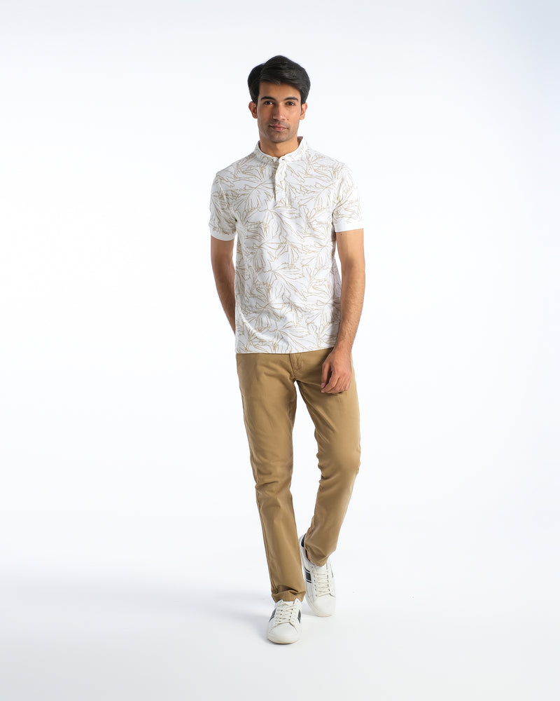 Men Ban Collar Polo Tee - Engine - Buy Now