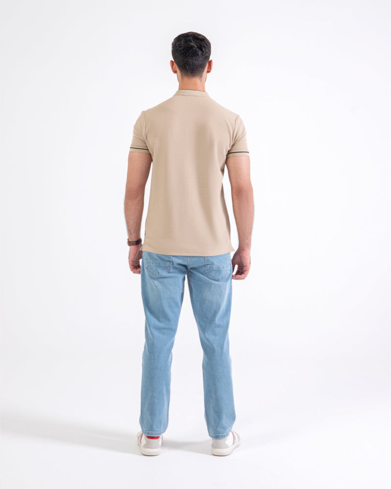 Men Ban Collar Polo Tee - Engine - Buy Now