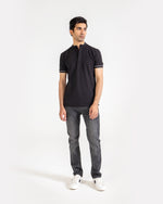 Men Ban Collar Polo Tee - Engine - Buy Now