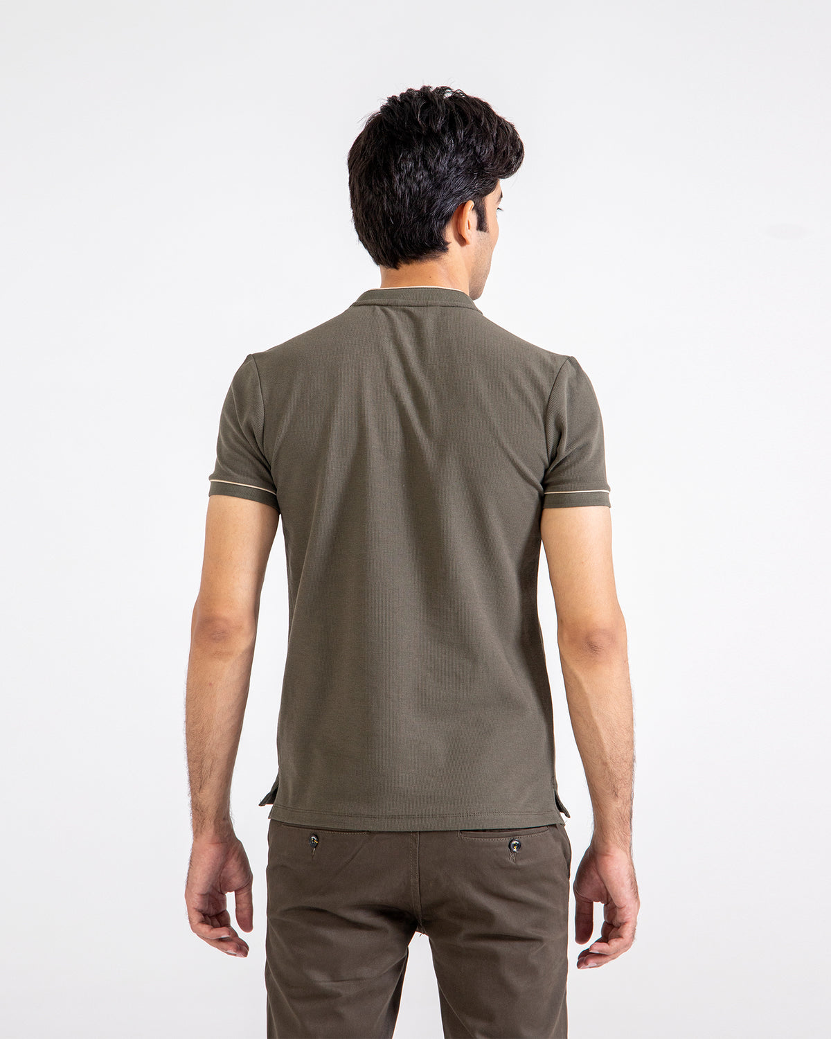 Men Ban Collar Polo Tee - Engine - Buy Now