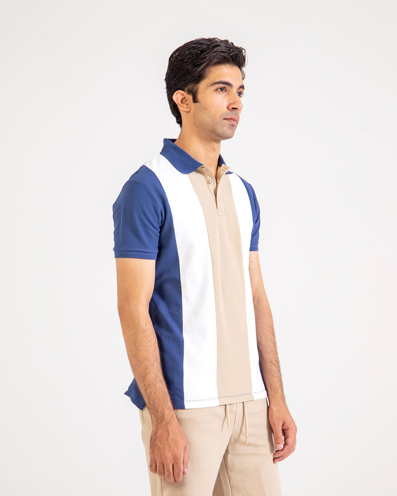 Men S/S Panel Polo Tee - Engine - Buy Now