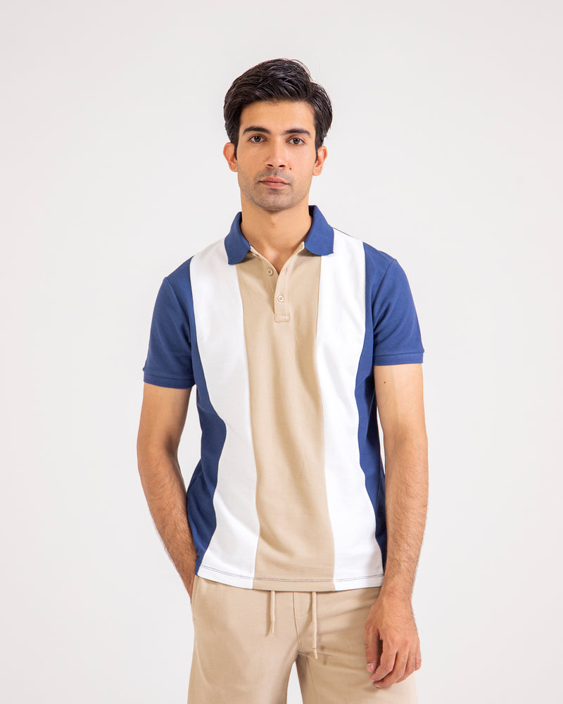 Men S/S Panel Polo Tee - Engine - Buy Now