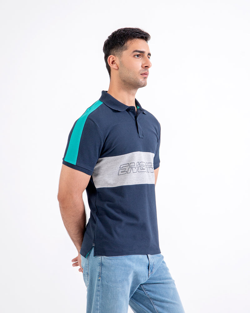 Men S/S Panel Polo Tee - Engine - Buy Now