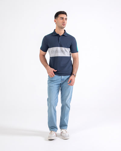 Men S/S Panel Polo Tee