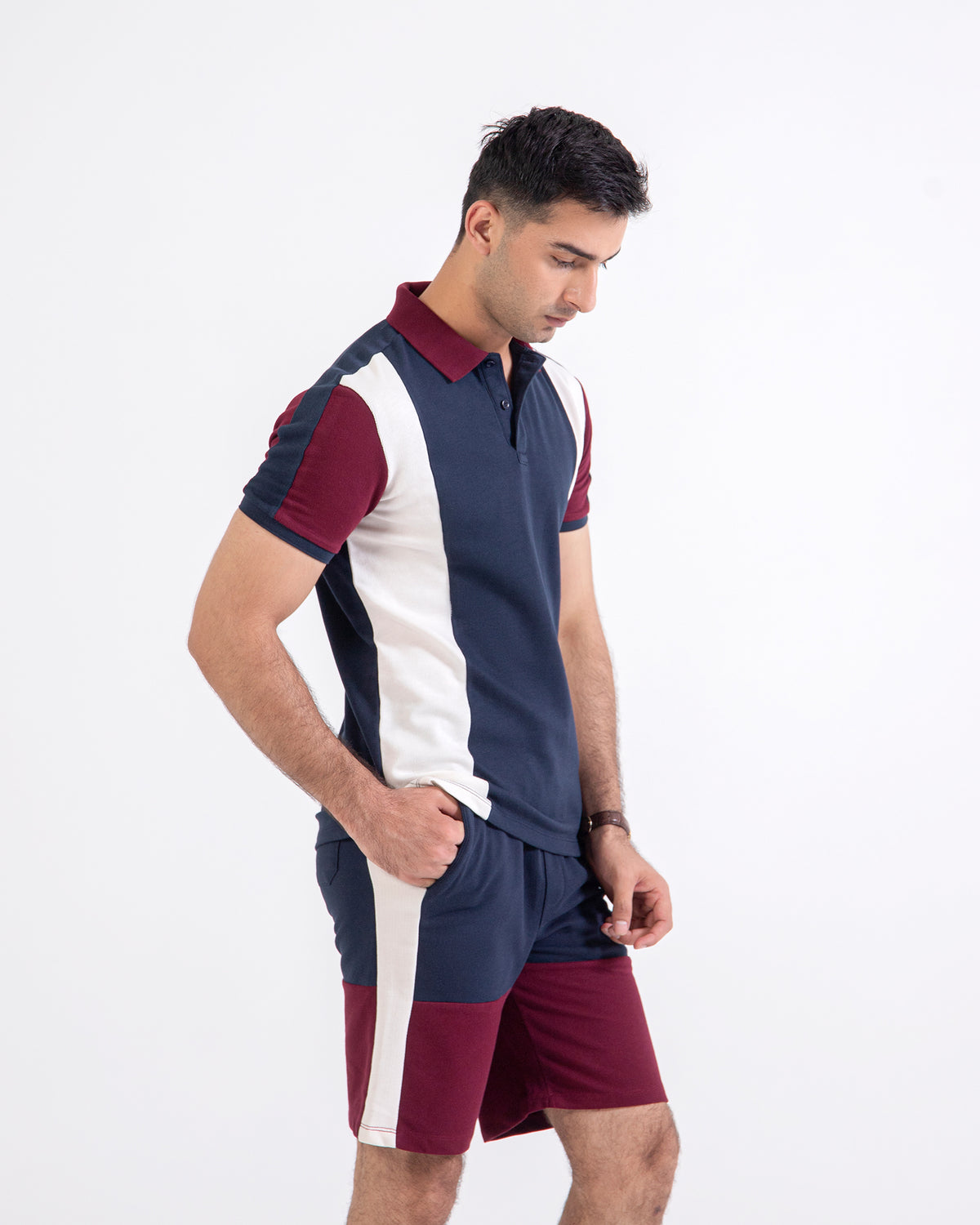 Men S/S Panel Polo Tee - Engine - Buy Now