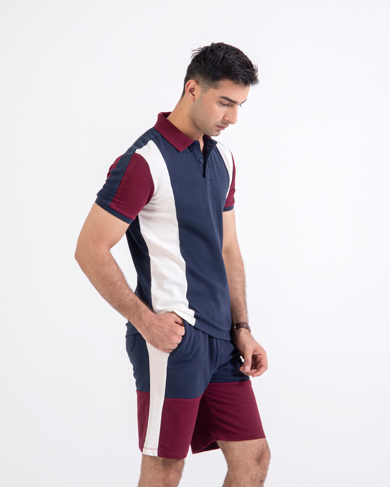 Men S/S Panel Polo Tee - Engine - Buy Now