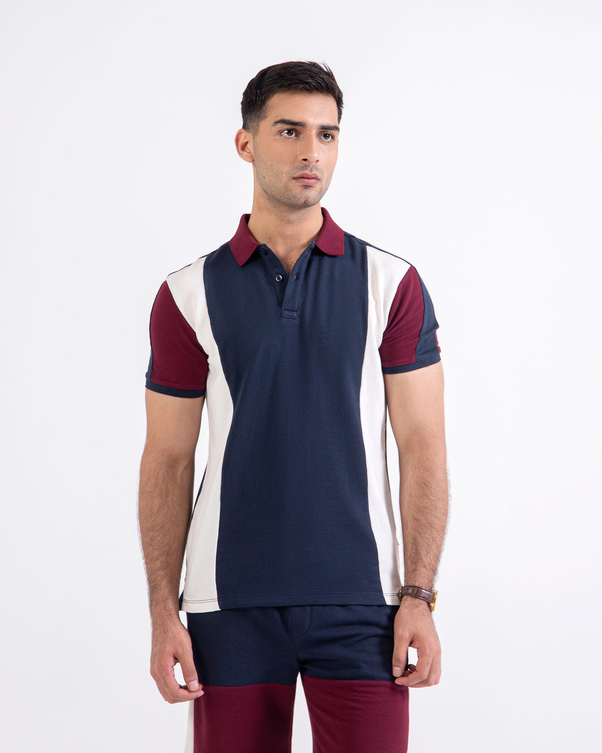 Men S/S Panel Polo Tee - Engine - Buy Now