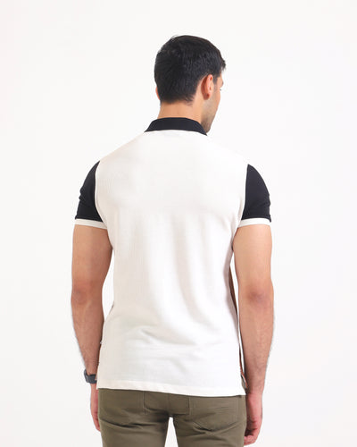 Men S/S Panel Polo Tee