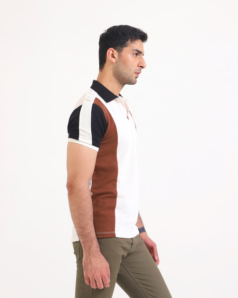 Men S/S Panel Polo Tee - Engine - Buy Now