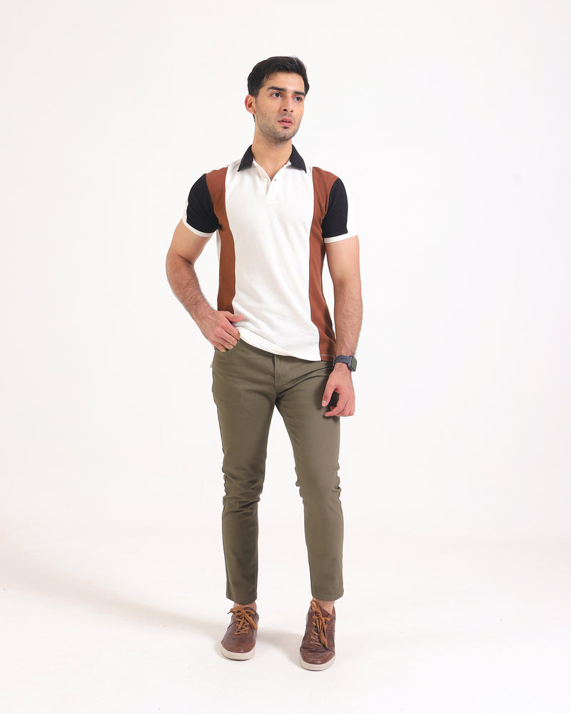 Men S/S Panel Polo Tee - Engine - Buy Now