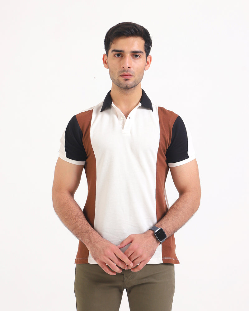 Men S/S Panel Polo Tee - Engine - Buy Now