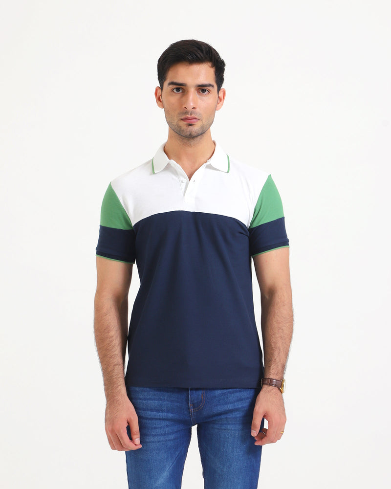 Men S/S Panel Polo Tee - Engine - Buy Now