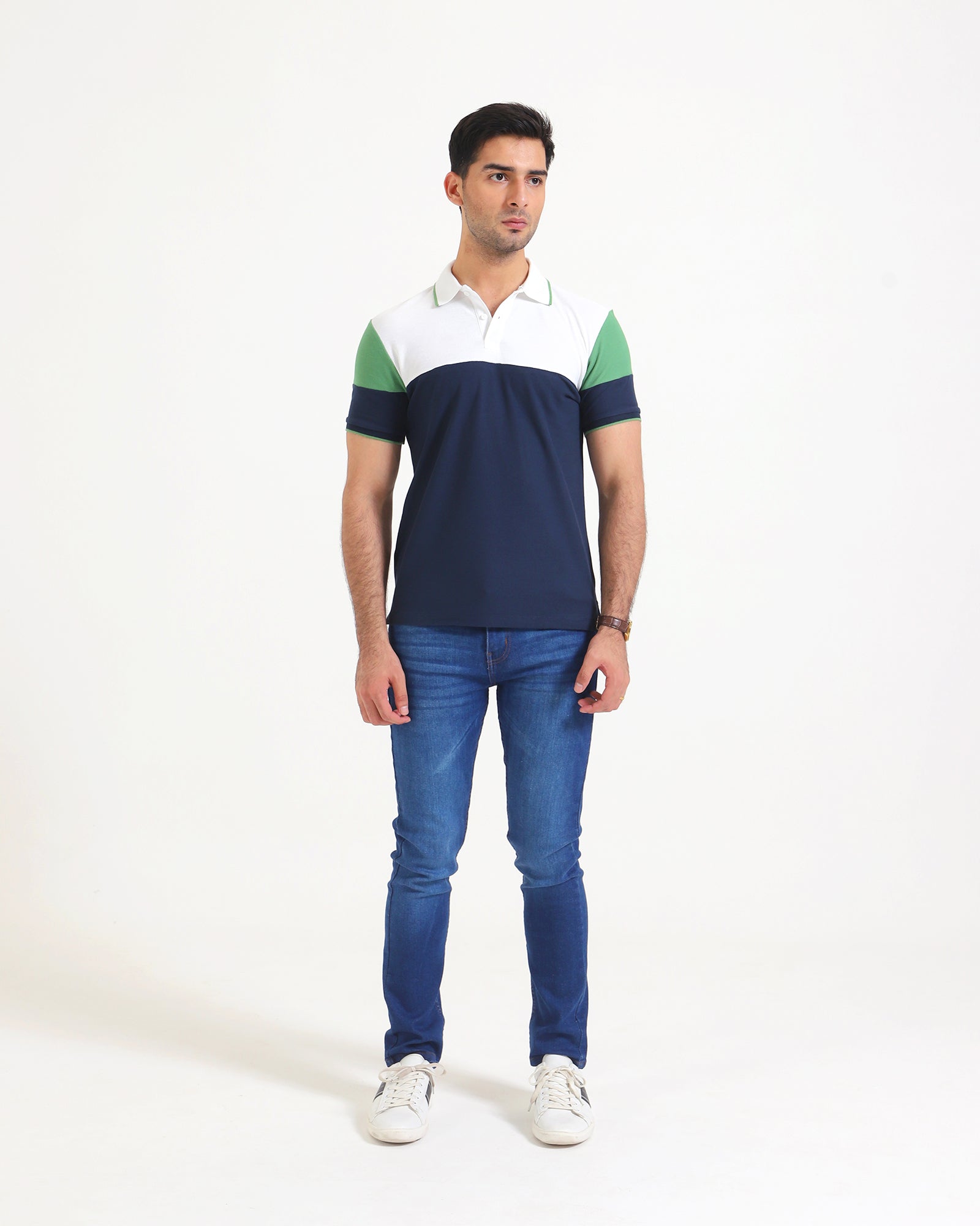 Men S/S Panel Polo Tee - Engine - Buy Now