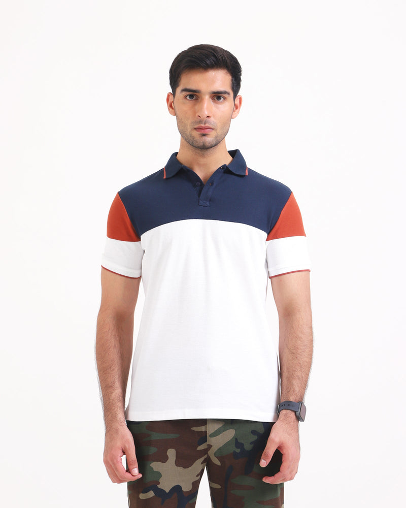 Men S/S Panel Polo Tee - Engine - Buy Now