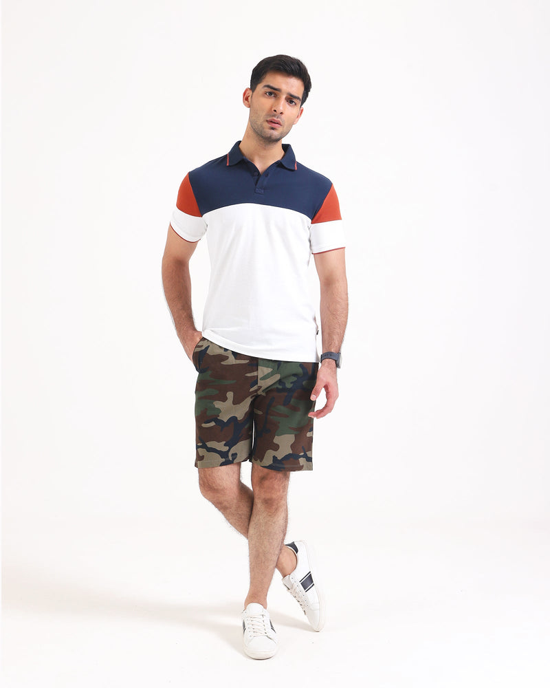 Men S/S Panel Polo Tee - Engine - Buy Now