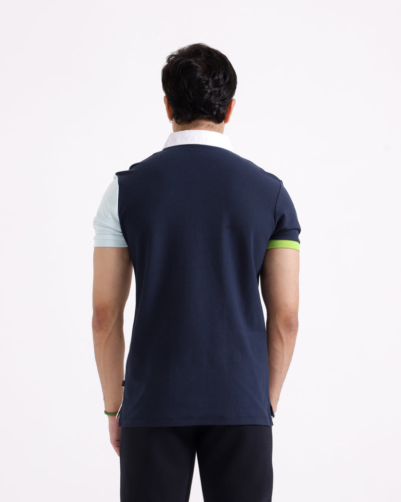 Men S/S Panel Polo Tee - Engine - Buy Now