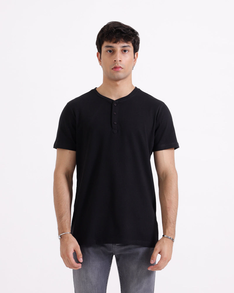 Men S/S Basic Henley - Engine - Buy Now