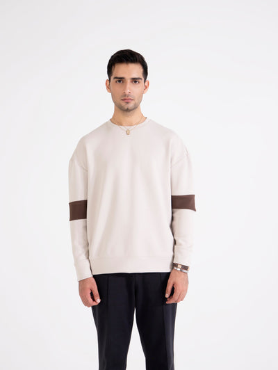 Men Panel Loose Fit Sweatshirt