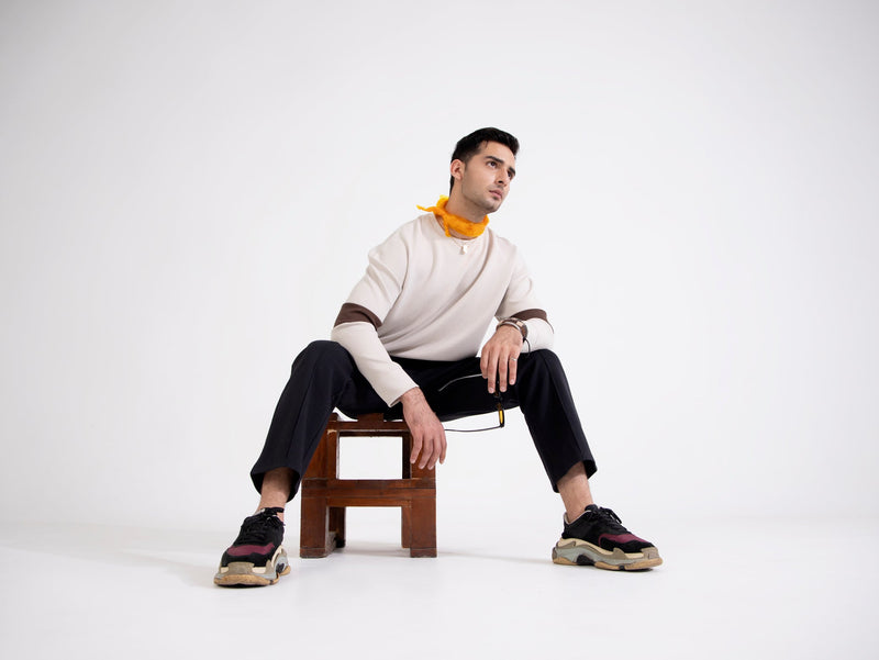 Men Panel Loose Fit Sweatshirt - Engine - Buy Now