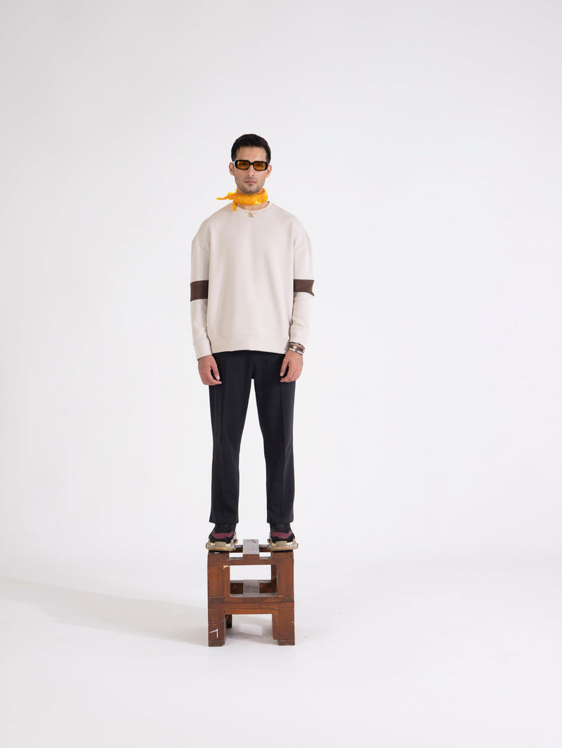 Men Panel Loose Fit Sweatshirt - Engine - Buy Now