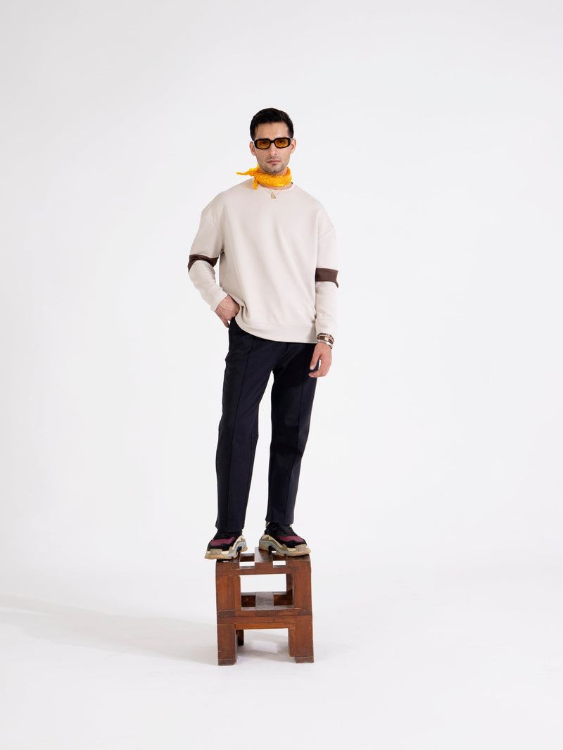 Men Panel Loose Fit Sweatshirt - Engine - Buy Now
