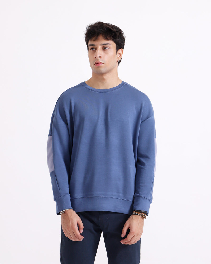 Men Panel Loose Fit Sweatshirt - Engine - Buy Now