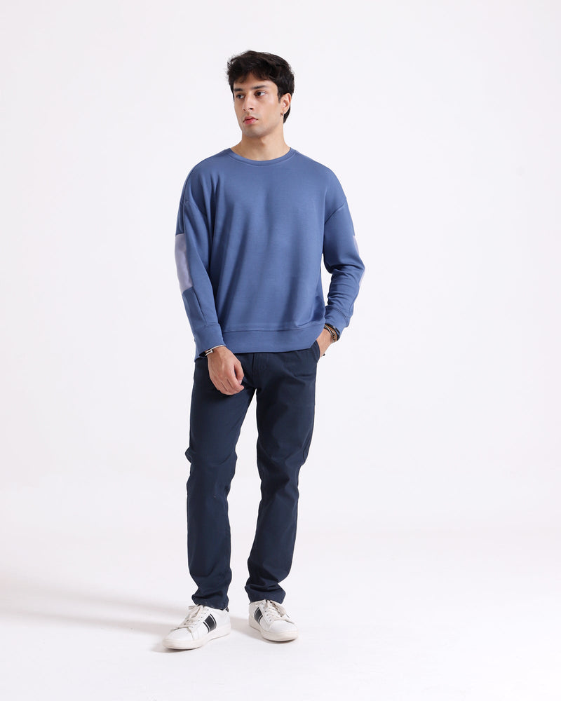 Men Panel Loose Fit Sweatshirt - Engine - Buy Now