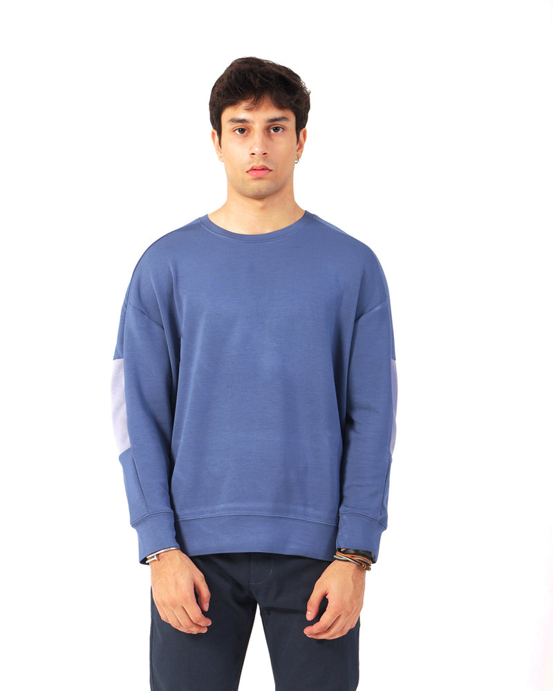 Men Panel Loose Fit Sweatshirt - Engine - Buy Now