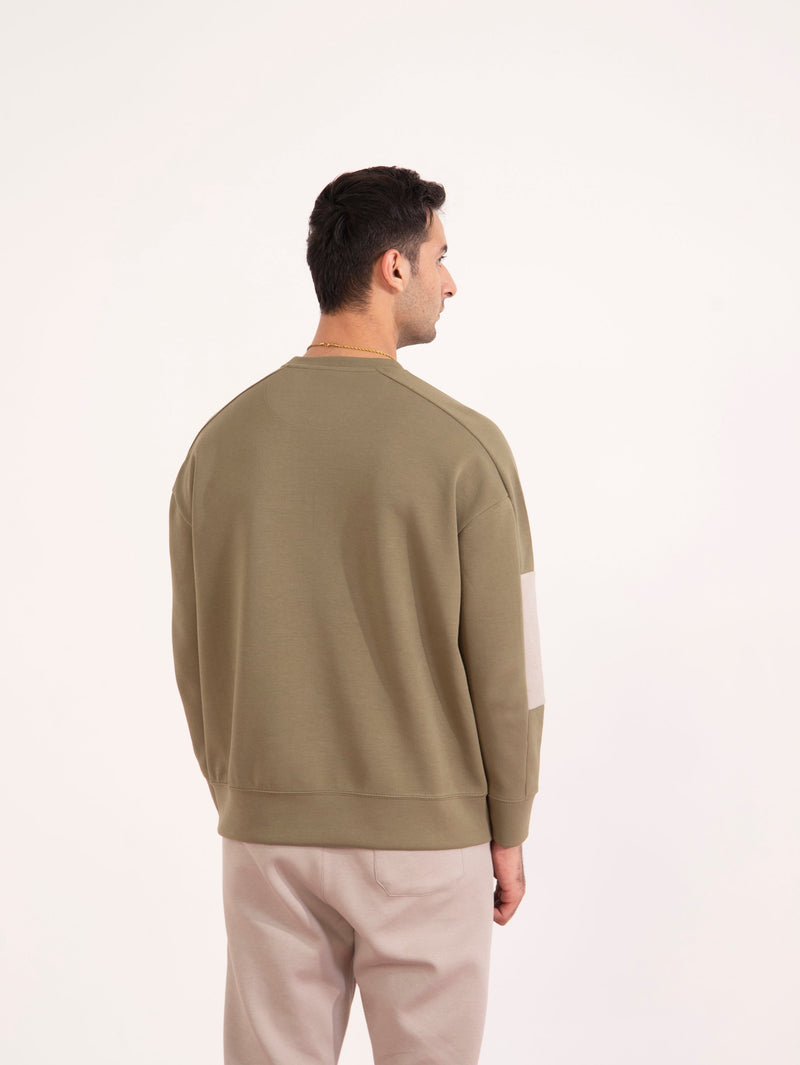 Men Panel Loose Fit Sweatshirt - Engine - Buy Now
