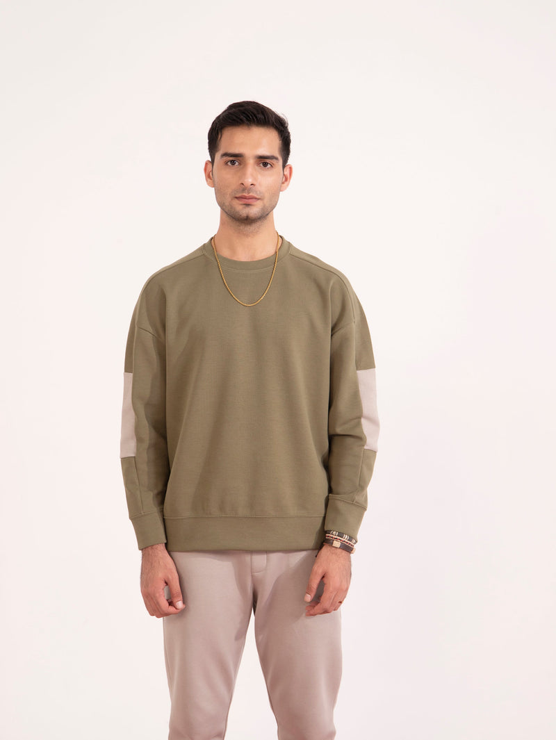 Men Panel Loose Fit Sweatshirt - Engine - Buy Now