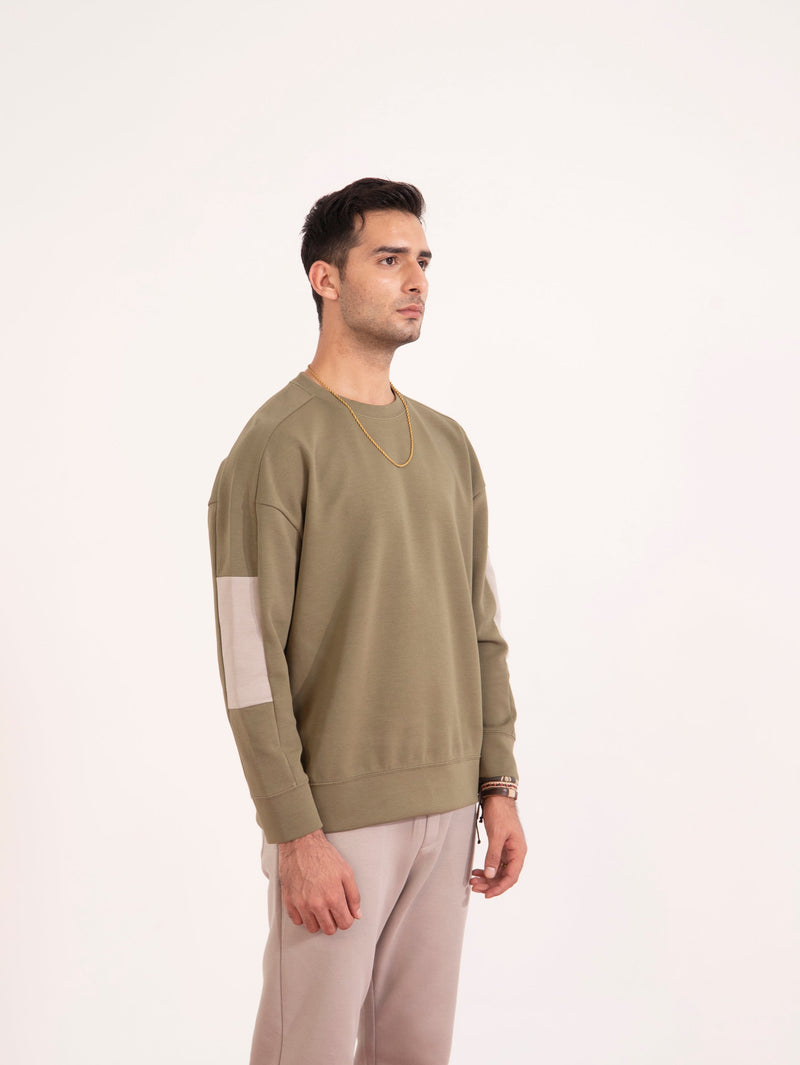 Men Panel Loose Fit Sweatshirt - Engine - Buy Now