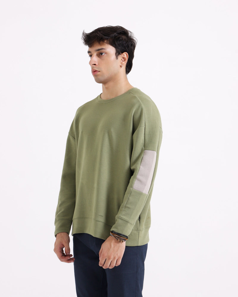 Men Panel Loose Fit Sweatshirt - Engine - Buy Now