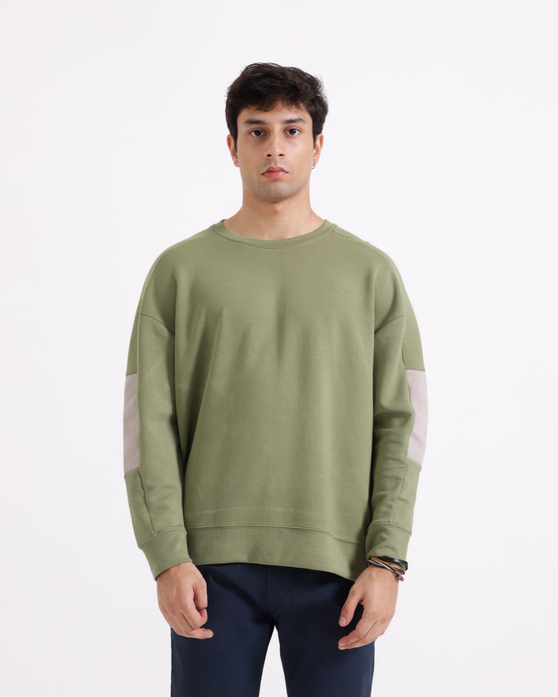 Men Panel Loose Fit Sweatshirt - Engine - Buy Now