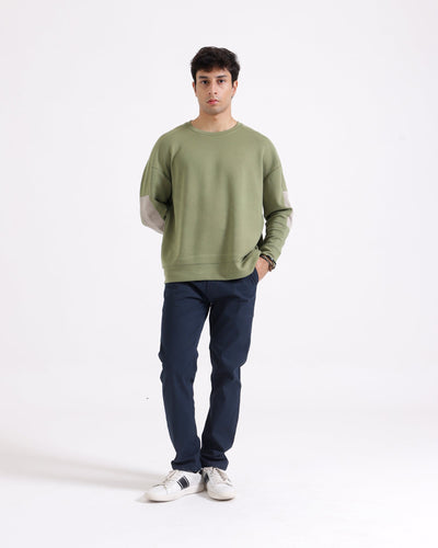 Men Panel Loose Fit Sweatshirt