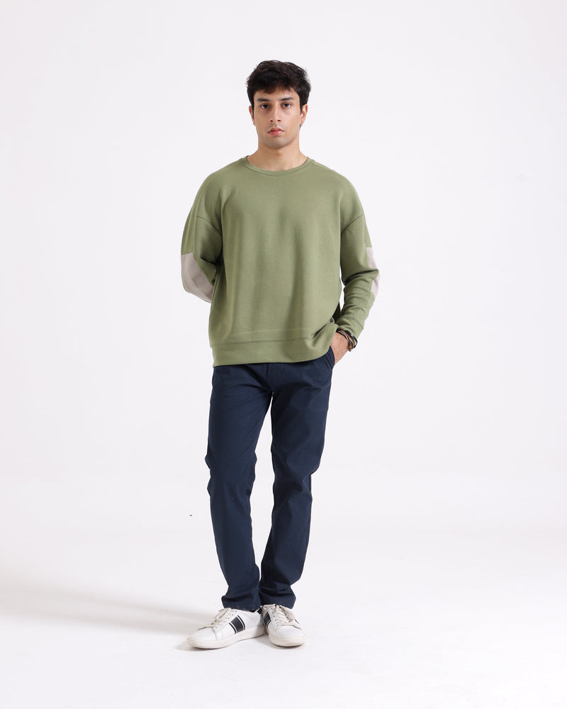 Men Panel Loose Fit Sweatshirt - Engine - Buy Now